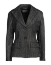 Alberta Ferretti Woman Blazer Black Size 6 Polyester, Wool, Viscose, Polyamide