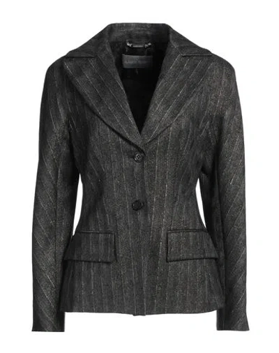 Alberta Ferretti Woman Blazer Black Size 6 Polyester, Wool, Viscose, Polyamide