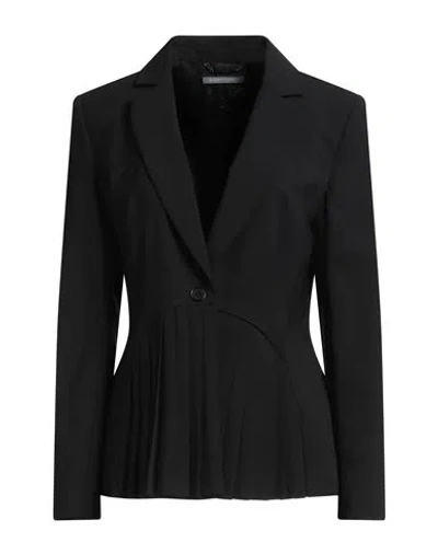 Alberta Ferretti Woman Blazer Black Size 6 Virgin Wool, Elastane