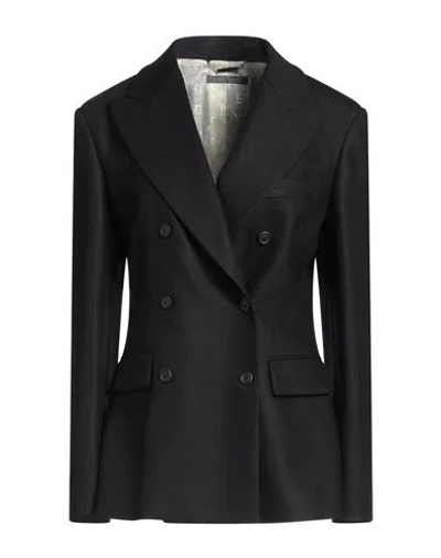 Alberta Ferretti Woman Blazer Black Size 8 Virgin Wool, Elastane