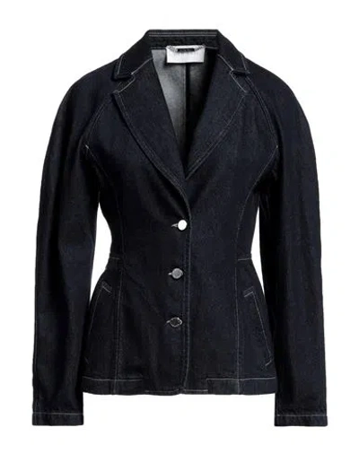 Alberta Ferretti Woman Blazer Blue Size 8 Cotton