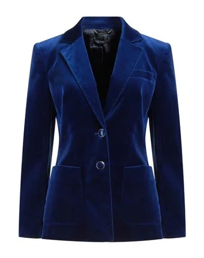 Alberta Ferretti Woman Blazer Blue Size 8 Cotton, Elastane