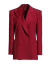 Alberta Ferretti Woman Blazer Brick Size 8 Acetate, Viscose In Red