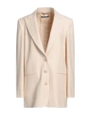 Alberta Ferretti Woman Blazer Cream Size 8 Viscose, Linen In White