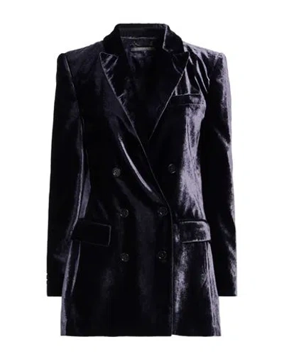 Alberta Ferretti Woman Blazer Dark Purple Size 4 Viscose, Silk