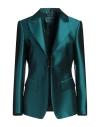 Alberta Ferretti Woman Blazer Deep Teal Size 10 Polyester, Silk In Green