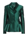 Alberta Ferretti Woman Blazer Emerald Green Size 6 Polyester, Silk