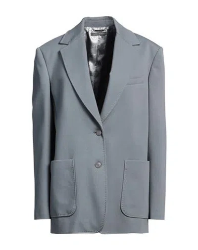 Alberta Ferretti Woman Blazer Grey Size 12 Viscose, Polyamide, Elastane