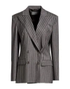 Alberta Ferretti Peak-lapels Double-breasted Blazer In Gray