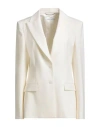 Alberta Ferretti Woman Blazer Ivory Size 8 Virgin Wool, Elastane In White