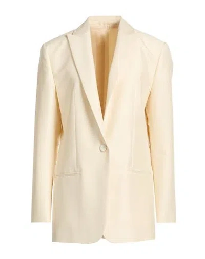 Alberta Ferretti Woman Blazer Ivory Size 8 Virgin Wool, Silk In Neutral