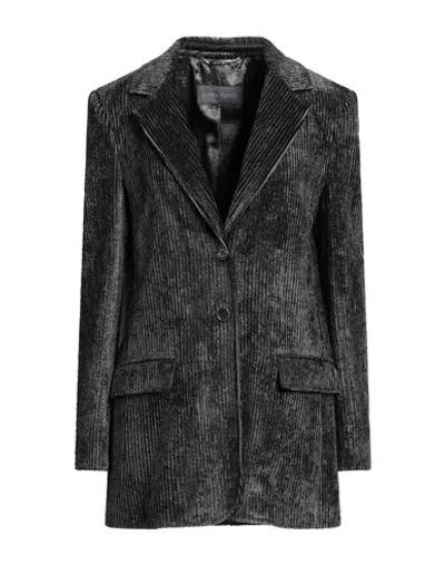 Alberta Ferretti Woman Blazer Lead Size 6 Viscose In Grey