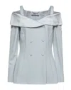 Alberta Ferretti Suit Jackets In Light Grey