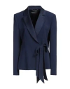 Alberta Ferretti Belt-tie Blazer In Blue