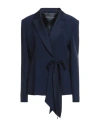 Alberta Ferretti Woman Blazer Navy Size 6 Acetate, Viscose In Navy Blue