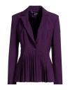 Alberta Ferretti Pleated Single-breasted Blazer In Multi