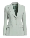 Alberta Ferretti Woman Blazer Sage Green Size 4 Polyester, Virgin Wool, Elastane