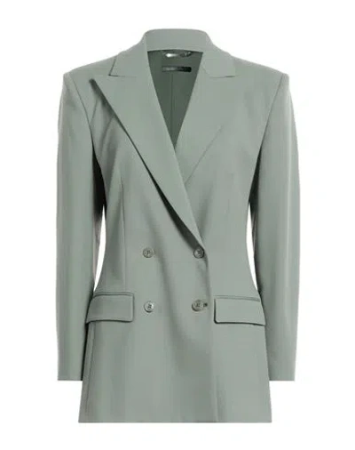 Alberta Ferretti Woman Blazer Sage Green Size 8 Virgin Wool, Elastane
