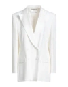 Alberta Ferretti Woman Blazer White Size 10 Acetate, Viscose
