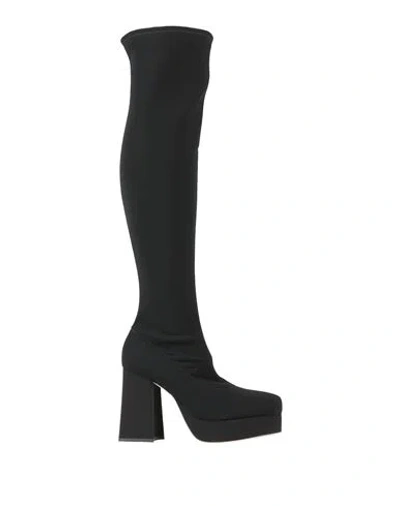 Alberta Ferretti Woman Boot Black Size 9 Textile Fibers