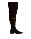 Alberta Ferretti Woman Boot Brown Size 8 Textile Fibers In Brown