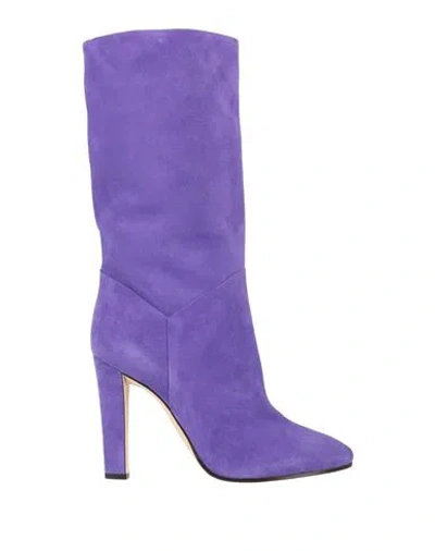 Alberta Ferretti Woman Boot Purple Size 10 Soft Leather