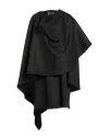 Alberta Ferretti Woman Cape Black Size 4 Virgin Wool, Cashmere