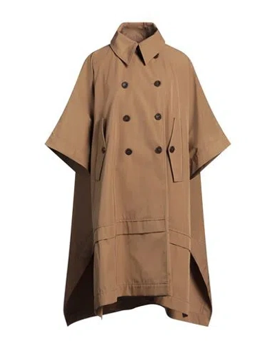 Alberta Ferretti Woman Cape Camel Size M Polyester, Cotton In Beige