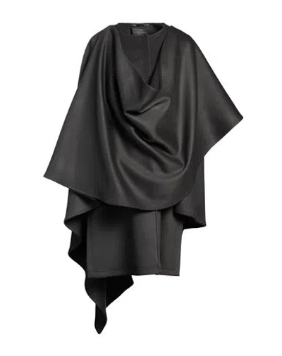 Alberta Ferretti Woman Cape Grey Size 4 Virgin Wool, Cashmere