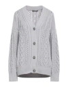Alberta Ferretti Woman Cardigan Lilac Size 8 Virgin Wool In Gray