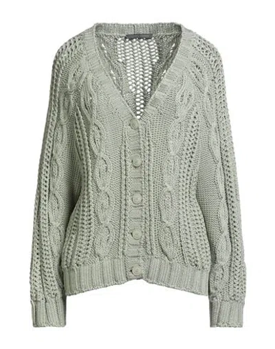 Alberta Ferretti Woman Cardigan Sage Green Size 2 Cotton