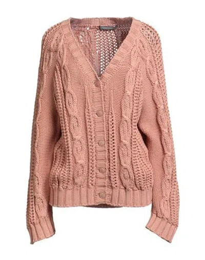 Alberta Ferretti Woman Cardigan Salmon Pink Size 4 Cotton