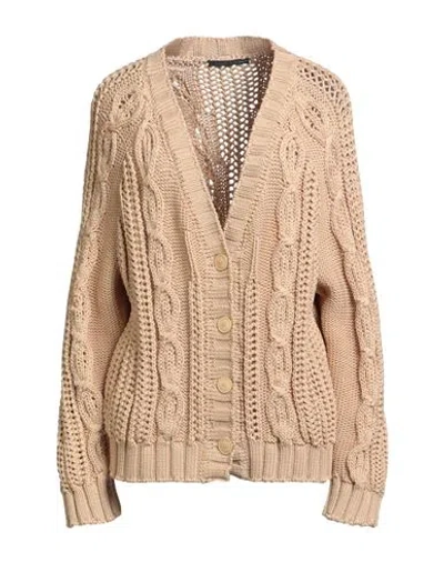 Alberta Ferretti Woman Cardigan Sand Size 4 Cotton In Neutral