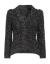 Alberta Ferretti Woman Cardigan Steel Grey Size 8 Polyamide, Polyester In Grey