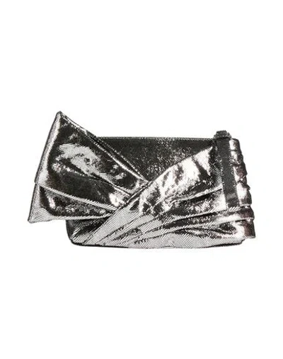 Alberta Ferretti Woman Clutch Gunmetal Size - Textile Fibers