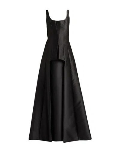 Alberta Ferretti Sleeveless Flared Gown In Black