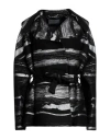 Alberta Ferretti Woman Coat Black Size 4 Polyester, Acrylic, Polyamide, Mohair Wool, Viscose In Black