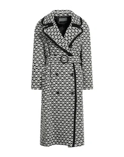 Alberta Ferretti Woman Coat Black Size 6 Wool, Polyamide
