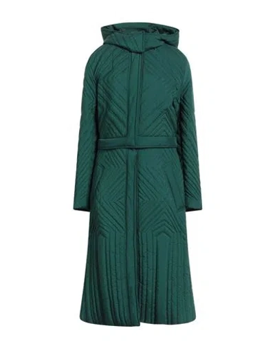 Alberta Ferretti Woman Coat Green Size 4 Polyamide, Polyester