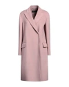 Alberta Ferretti Woman Coat Pastel Pink Size 8 Virgin Wool In Pink