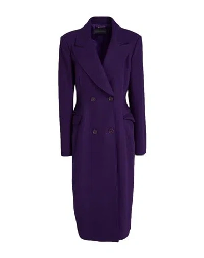 Alberta Ferretti Woman Coat Purple Size 6 Wool, Polyamide