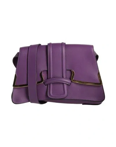 Alberta Ferretti Woman Cross-body Bag Purple Size - Soft Leather In Green