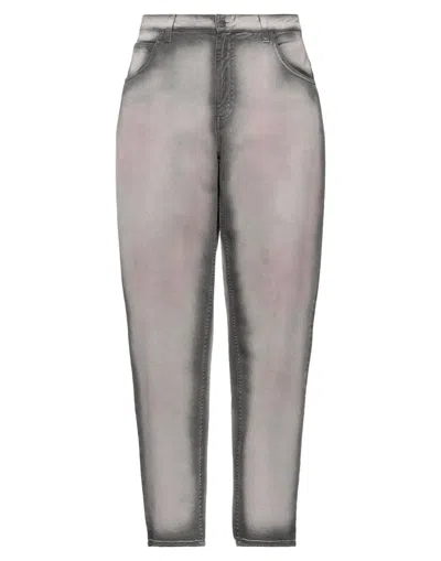 Alberta Ferretti Cotton Denim Jeans In Grey