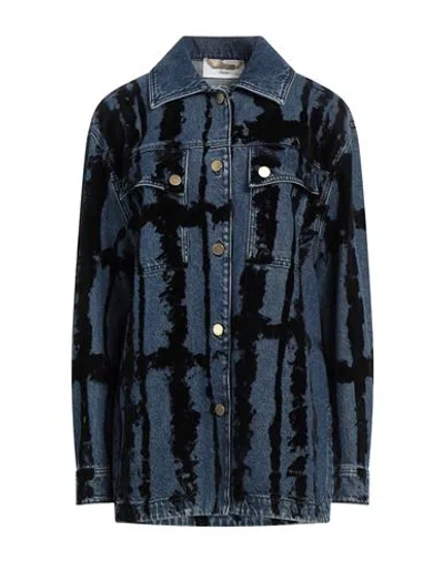 Alberta Ferretti Woman Denim Shirt Blue Size 10 Cotton