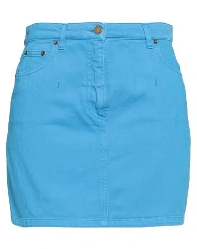 Alberta Ferretti Woman Denim Skirt Azure Size 8 Cotton In Blue