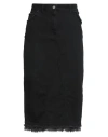 Alberta Ferretti Woman Denim Skirt Black Size 8 Cotton, Elastane