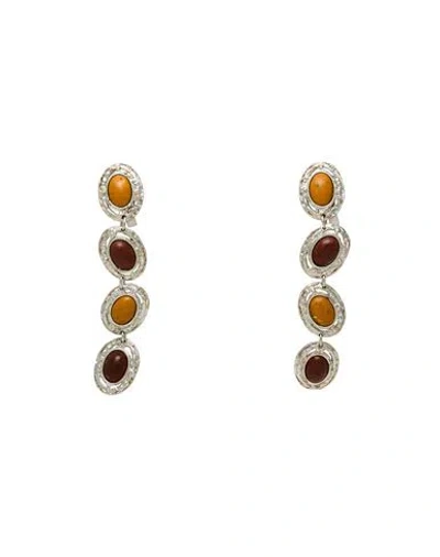 Alberta Ferretti Woman Earrings Silver Size - Metal
