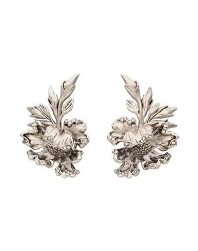 Alberta Ferretti Woman Earrings Silver Size - Metal