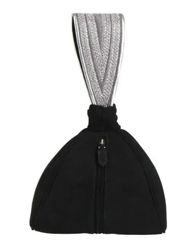 Alberta Ferretti Woman Handbag Black Size - Leather, Textile Fibers