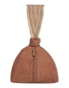 Alberta Ferretti Woman Handbag Brown Size - Leather, Textile Fibers